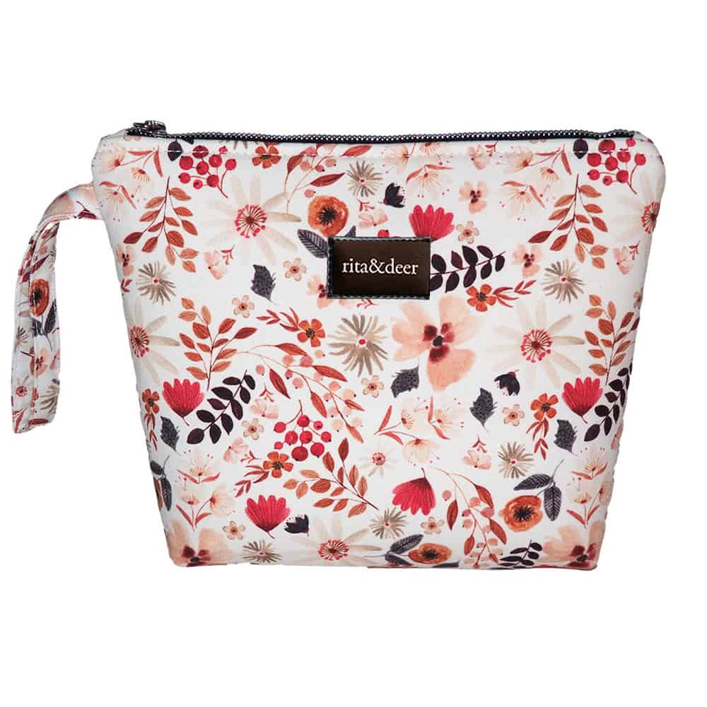 pañalera de bebé original con estampado floral