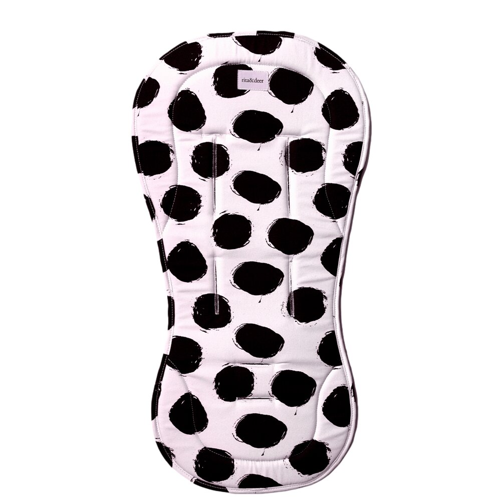 colchoneta bugaboo universal buuble dots lunares o motas negras para carro de bebé bugaboo