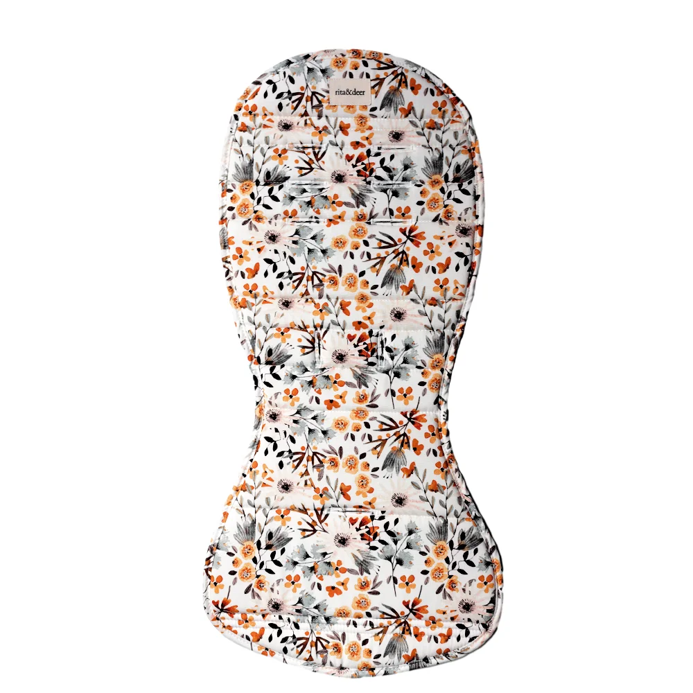colchoneta babyzen yoyo botanical con estampado de flores de diferentes colores de rita and deer