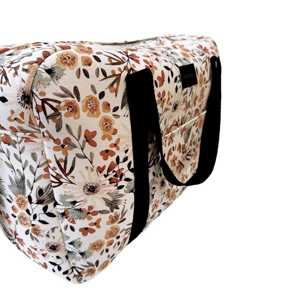 bolsa o maleta de maternidad para hospital botanical de flores