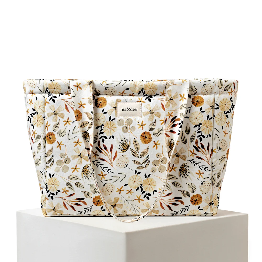 bolso carro bebé panera estamapado flores