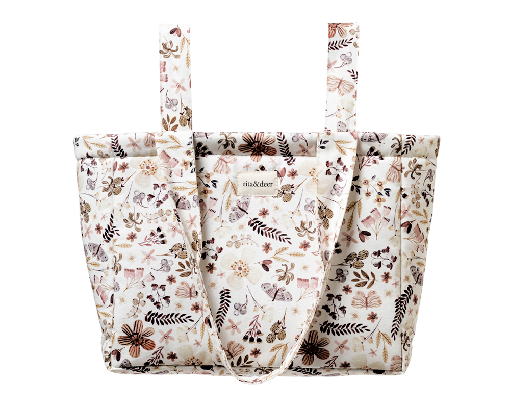 mum butterfly baby stroller bag with butterfly print, ideal for your babies’ stroller walks, an original and unique panera-style bag