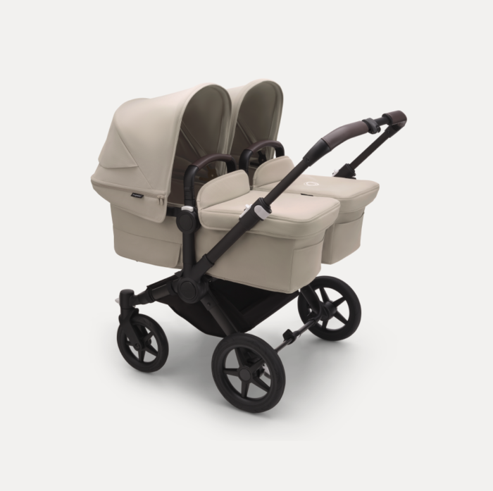 Bugaboo Donkey 5 Dúo twin gemelar,con dos cucos o capazos en el bugaboo donkey para que puedas llevar a dos bebés gemelos de la misma edad