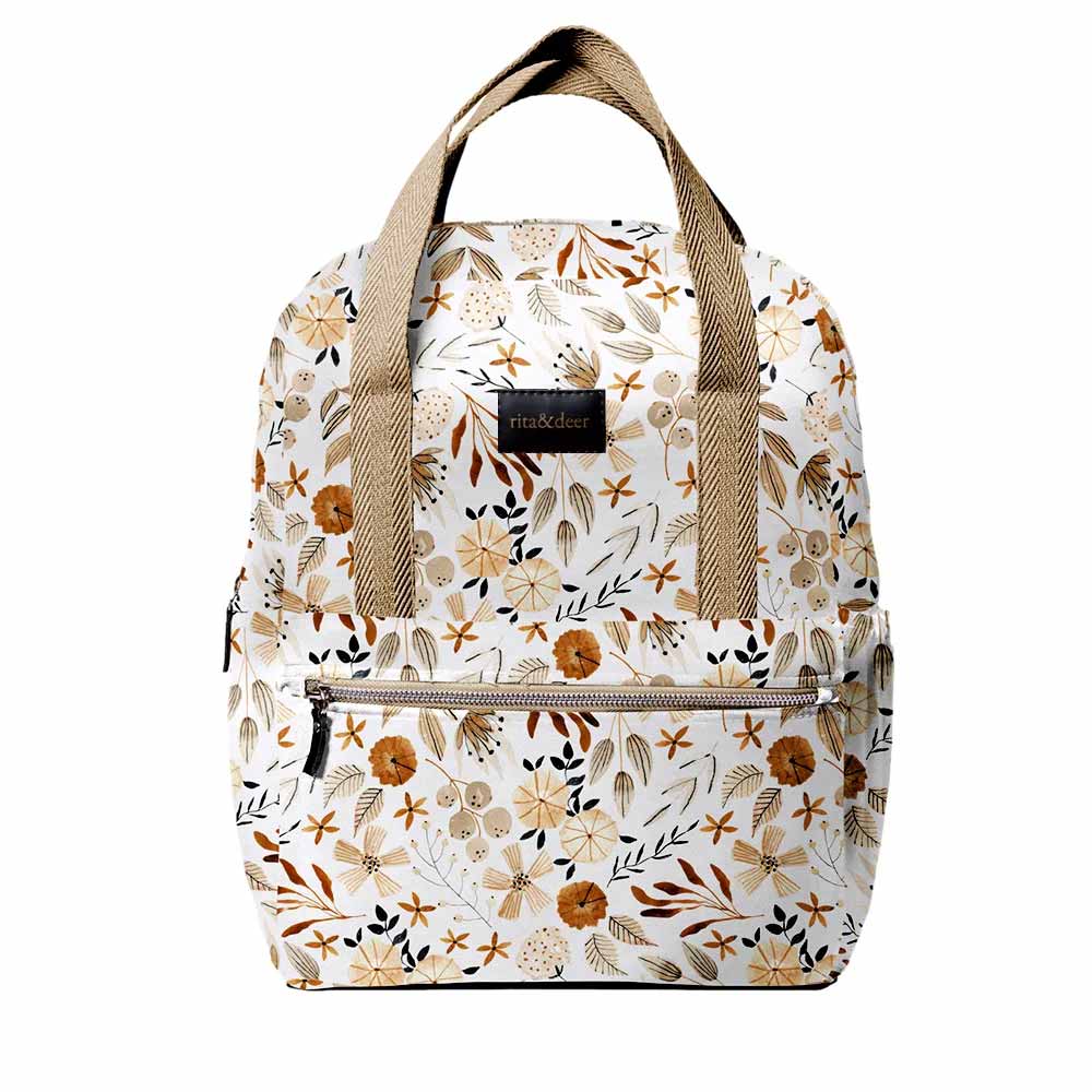 mochila para carro de bebé con estampado bloom de flores