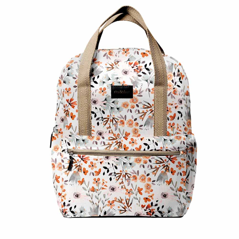 mochila para carro de bebé botanical con estampado de flores