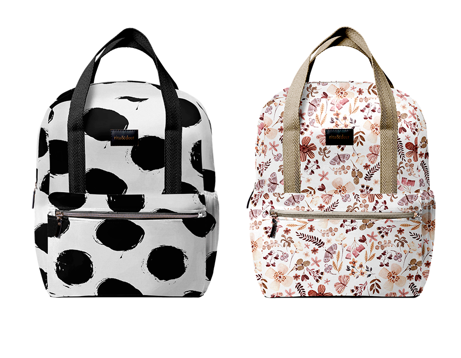 mochila o bolsa para carro de bebé estampadas e impermeables para sali de paseo
