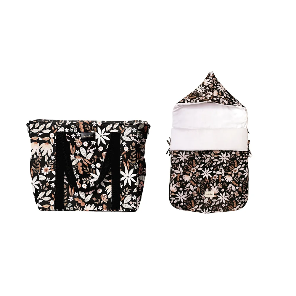 pack bolso de carro más saco capazo black garden
