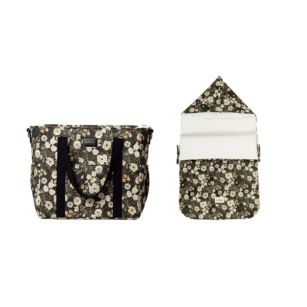 pack bolso para carro de bebé más saco capazo de bebé green forest