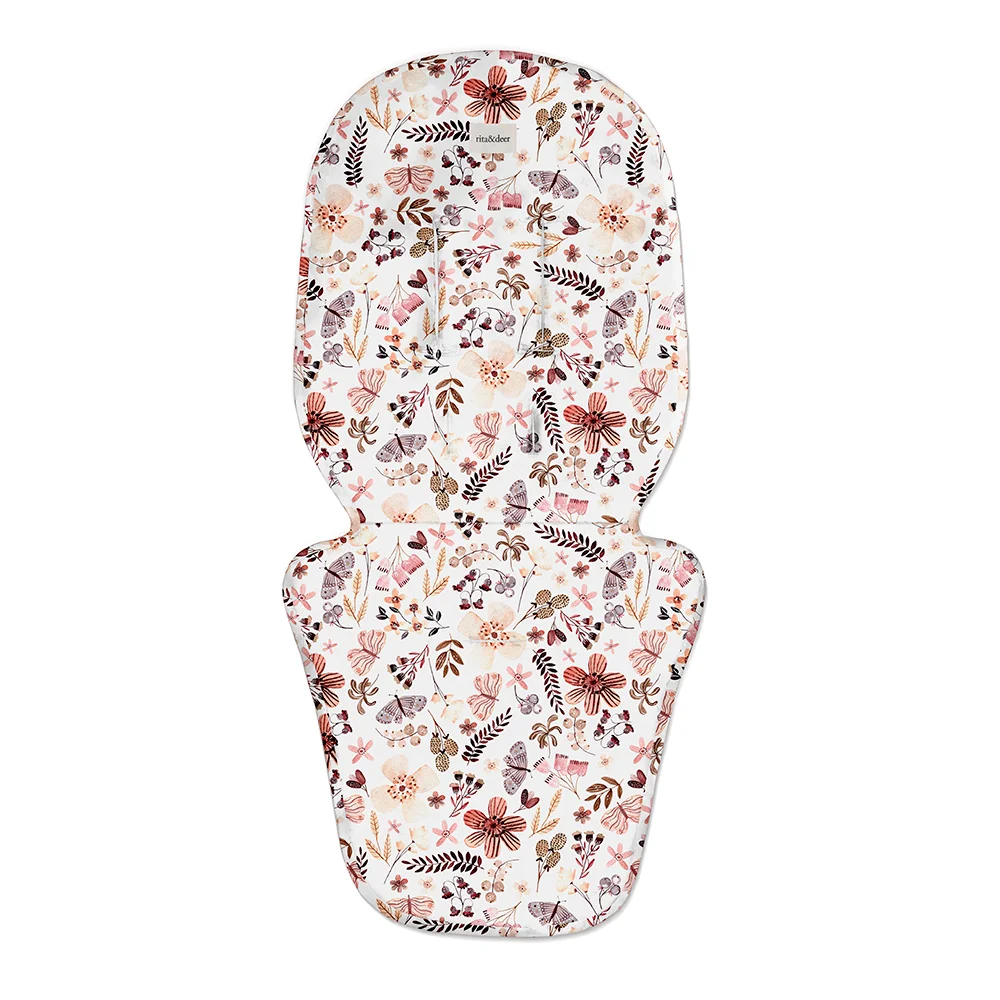 Colchoneta funda Joolz Butterfly Hub 2 compatible con Joolz Hub, Aer, Geo y Day fabricada en tejido de algodón 100% orgánico GOTS, mantiene a tu bebé cómodo y fresco gracias al tejido 3D transpirable. Cambia el estilo de tu sillita de paseo con la colchoneta integral para cochecito Joolz, transpirable, antimanchas e impermeable, un artículo que no puede faltar en los accesorios de tu carrito. Conseguirás darle un toque diferente con nuestra colección Butterfly en fondo blanco y estampado en flores mínimalistas en tonos burdeos, rosa, beige y lila. Combina la colchoneta de carro con el bolso del mismo estampado o con el resto de accesorios de la colección Butterfly
