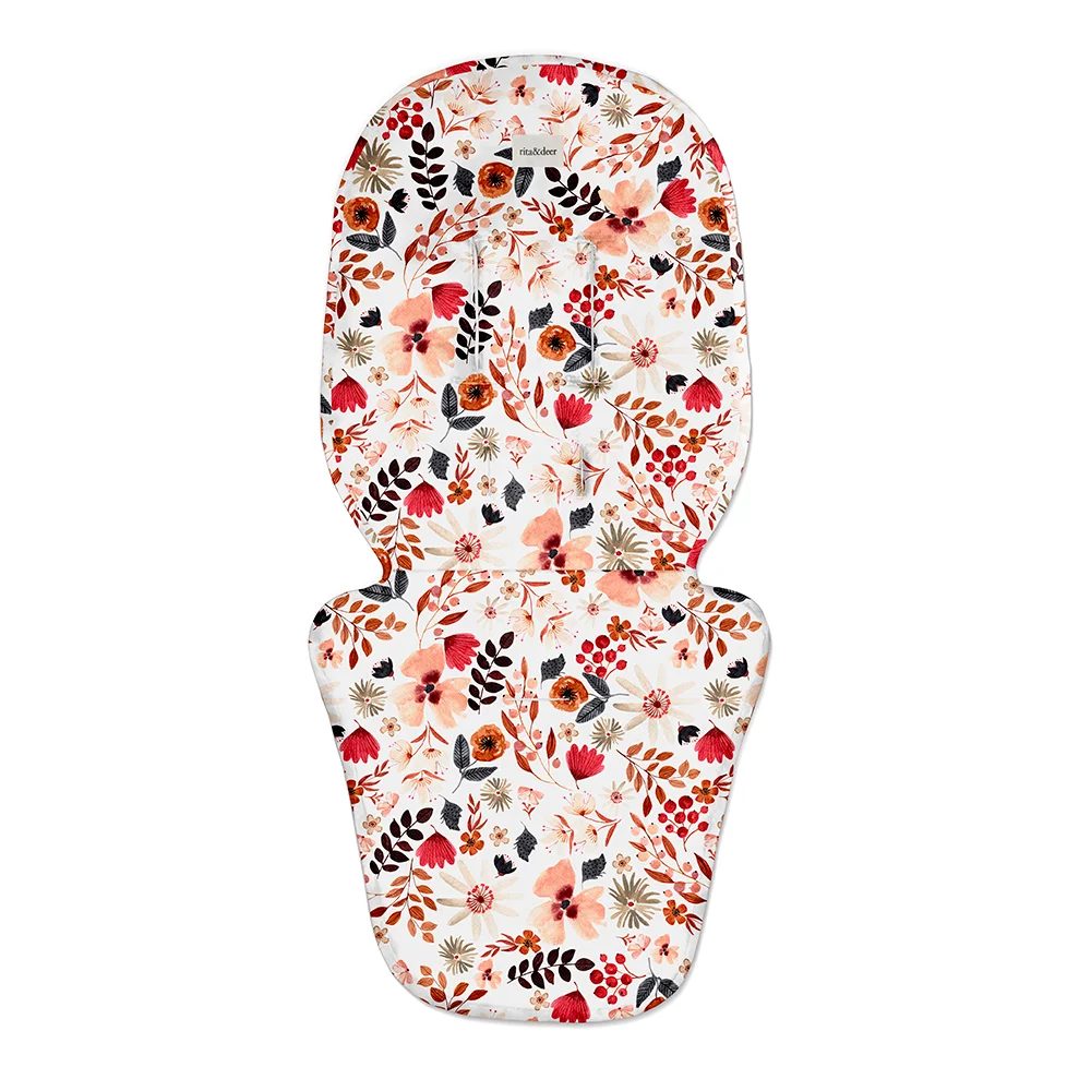 Colchoneta Joolz Hub 2 Spring Passion fabricada en algodón 100% orgánico, mantiene a tu bebé cómodo y fresco gracias a su relleno acolchado y al tejido 3D transpirable. Cambia el estilo de tu sillita de paseo con la colchoneta transpirable para Joolz, un artículo que no puede faltar en los accesorios de tu carrito. Conseguirás darle un toque diferente a tu cochecito Joolz con nuestra colección y estampado Spring Passion en fondo blanco roto y estampado de flores en acuarela en tonos rojos, rosas y grises.
