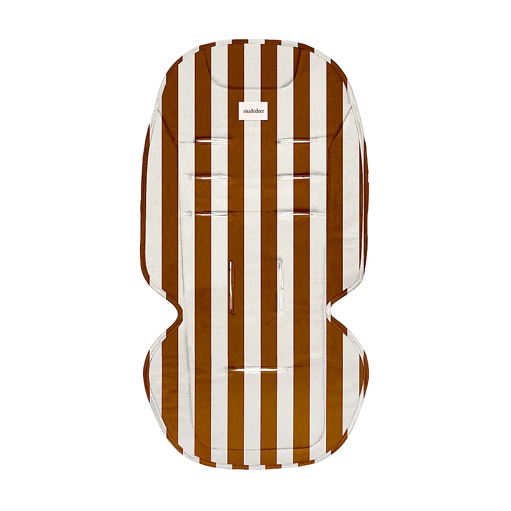 colchoneta joolz universal con estampado de rayas caramel de la nueva coleccion Luxor de Olivier Wolff.colchoneta joolz compatible co joolz ar, joolz hub, joolz geo y joolz day