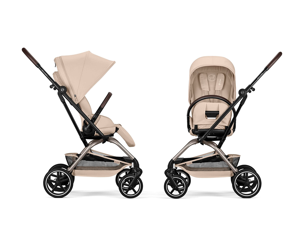 el nuevo cochecito Cybex Eezy S Twist +2 incorpora un sistema de rotación integral permite cambiar la orientación del bebé en segundos, pasando de cara a los padres a orientación hacia el mundo sin retirar el asiento. Esta solución lo diferencia claramente de otros cochecitos reversibles tradicionales.