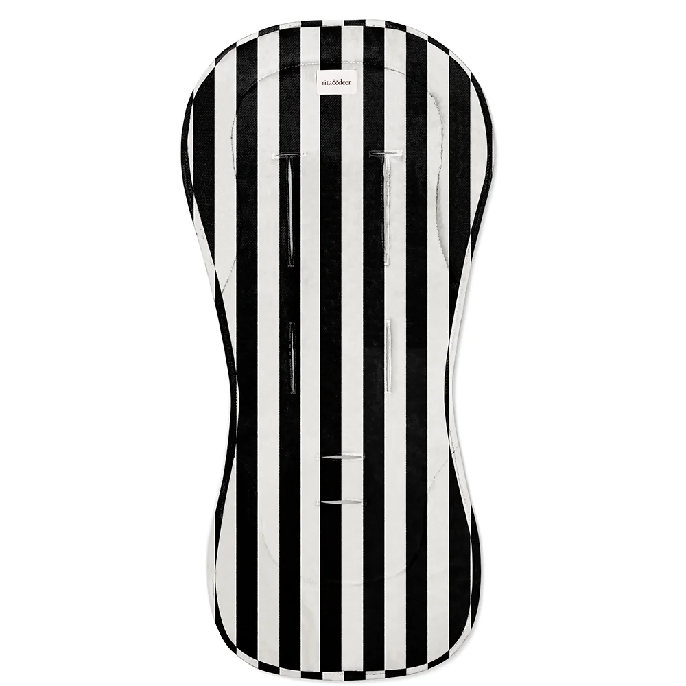 colchoneta bugaboo dragonfly rayas negras anchas para carro de bebé